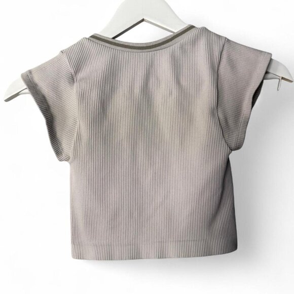 Urban Outfitters Out From Under Go For Gold Seamless Top Ivory Grey Crop Top - Picture 4 of 6